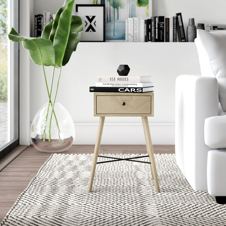 Mercury Row® Teen Elida 22'' Tall 1 Drawer Nightstand & Reviews Wayfair